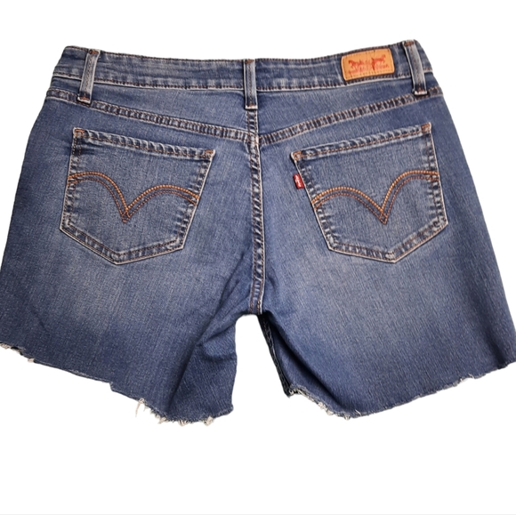 Levi's 518 Cut-off Blue Jean Shorts SZ 9 - Picture 2 of 9